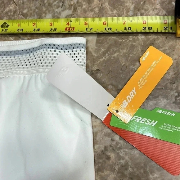 New Balance white skort with lace hem , pin holes in skirt and cut out in band - Picture 9 of 13